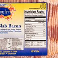 Bacon Slab nutrition facts